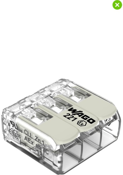 3'lü Ex Klemens 221-683 6mm 30'lu Paket