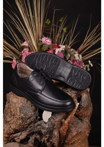 14601 Hakiki Deri Ortopedik Erkek Casual Ayakkabı Siyah 45 fiyatları