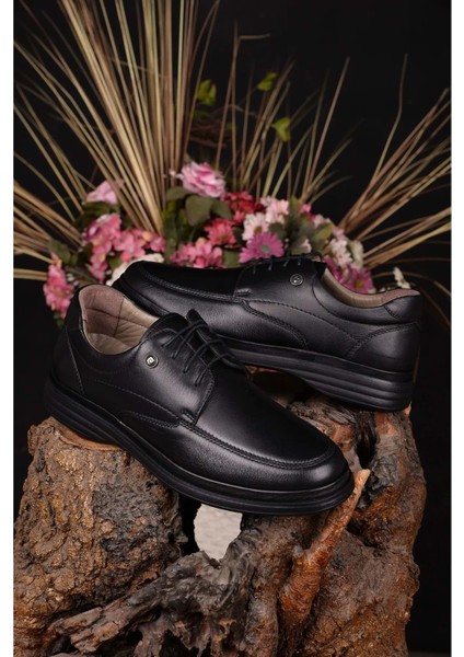 14601 Hakiki Deri Ortopedik Erkek Casual Ayakkabı Siyah 45 modelleri