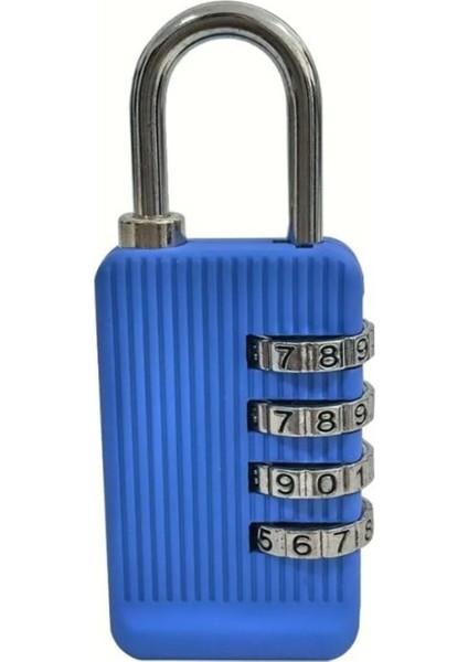 Mini 4 Haneli Şifreli Dolap Çanta Valiz Kapı Günlük Bisiklet Kilidi - Şifreli Asma Kilit Renk Asorti