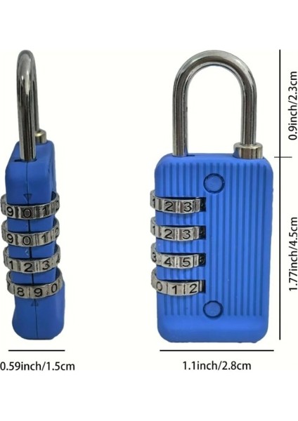 Mini 4 Haneli Şifreli Dolap Çanta Valiz Kapı Günlük Bisiklet Kilidi - Şifreli Asma Kilit Renk Asorti fiyatları
