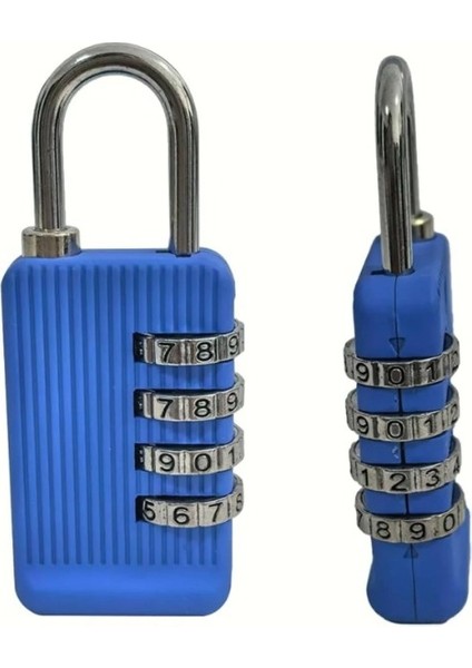 Mini 4 Haneli Şifreli Dolap Çanta Valiz Kapı Günlük Bisiklet Kilidi - Şifreli Asma Kilit Renk Asorti modelleri