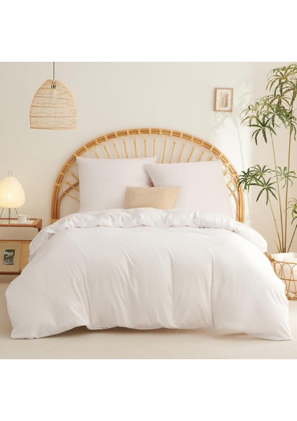 %100 Pamuk 57 Tel Iplik Boyalı Nevresim Seti Yumuşak Dokulu, Nefes Alan Kumaş