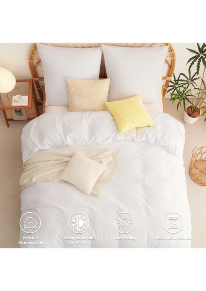 %100 Pamuk 57 Tel Iplik Boyalı Nevresim Seti Yumuşak Dokulu, Nefes Alan Kumaş fırsatları