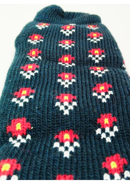 Kalın Kışlık Kadın Soket Çorap Yünlü Havlu Ev Giyim Patik Desen 2 Lacivert fiyatları