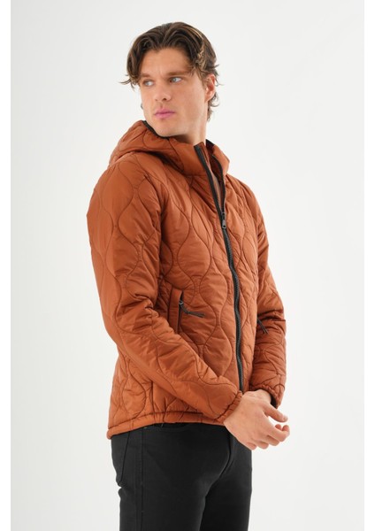 Erkek Reguler Fit Çok Hafif Kışlık Kapitone Mont