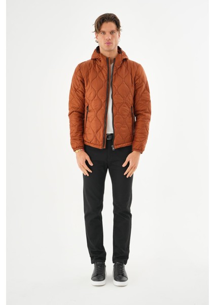 Erkek Reguler Fit Çok Hafif Kışlık Kapitone Mont