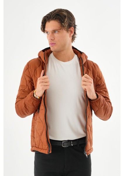 Erkek Reguler Fit Çok Hafif Kışlık Kapitone Mont