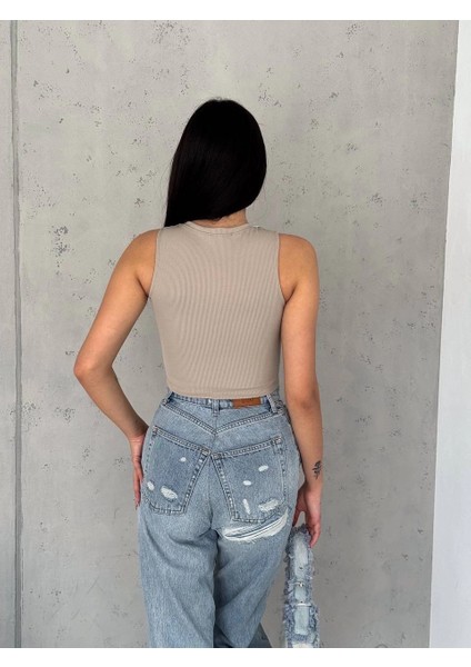 Fitilli Kaşkorse Yakası Zincirli Atlet Vizon indirimleri