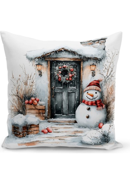 Yılbaşı Serisi Çift Tarafı Dijital Baskılı Kırlent Kılıfı (Christmas Noel Cushion Cover)