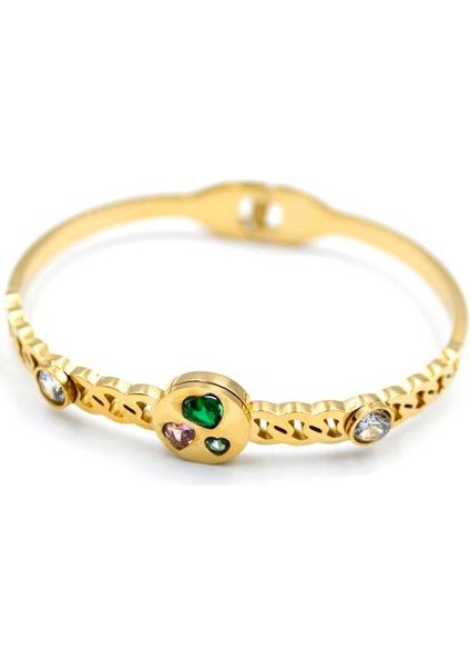 Taşlı Kalp Bilezik - Altın fiyatları