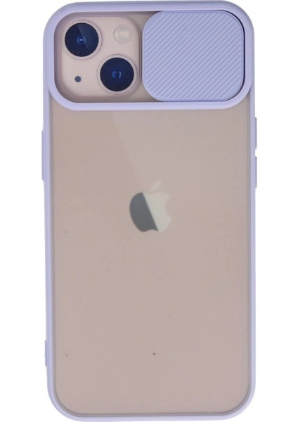 Ieg iPhone 13 Kılıf Palm Buzlu Kamera Sürgülü Silikon - Lila