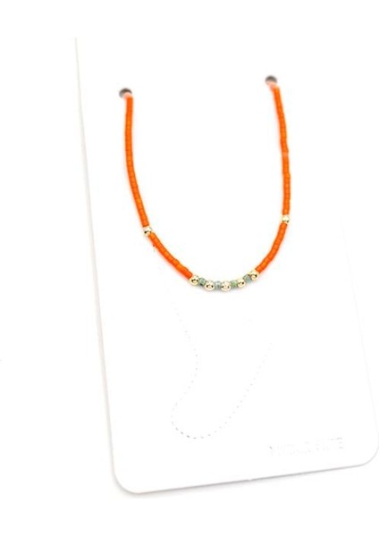 Kum Boncuk Halhal - Turuncu