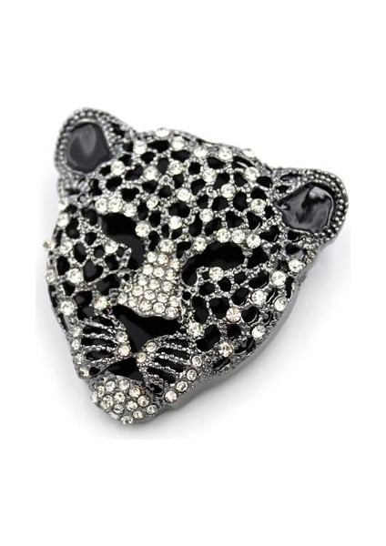 Leopar Broş - Siyah