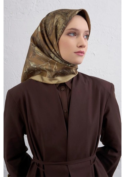 Çiçek Desenli Twill Ipek Eşarp -2025/2026 -9409D 06 fiyatları