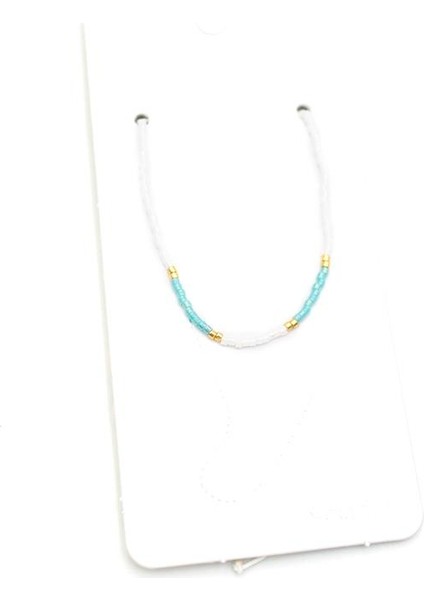 Kum Boncuk Halhal - Beyaz