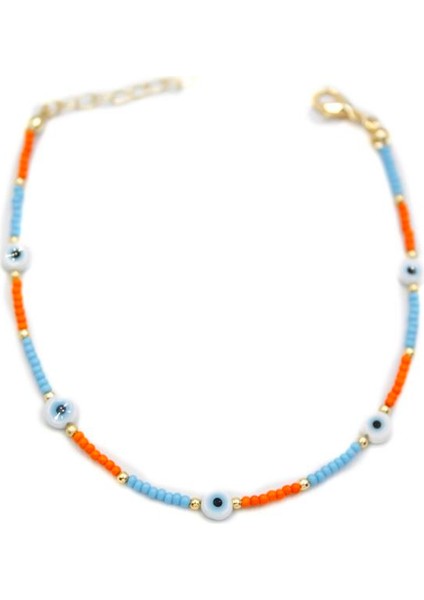 Nazar Boncuklu Halhal - Beyaz fiyatları