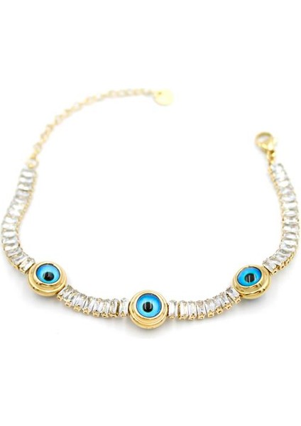 Nazar Su Yolu Bileklik - Altın