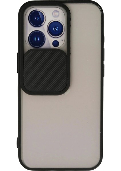 Ieg iPhone 13 Pro Kılıf Palm Buzlu Kamera Sürgülü Silikon - Siyah