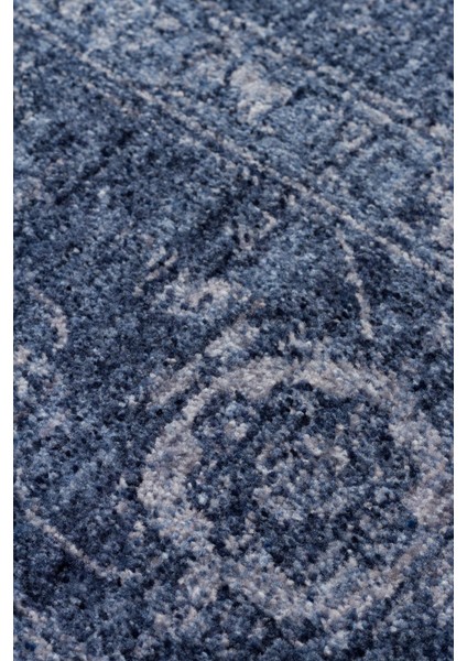 Harmoni 03 Navy Vintage Eskitme Desenli Yumuşak Dokulu Şık Mutfak Koridor Salon Halısı fırsatları