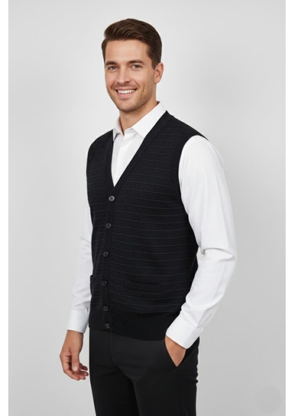 Erkek Düğmeli Yelek Cepli Çelik Örgü Klasik Kalıp BGL-ST04836 fiyatları