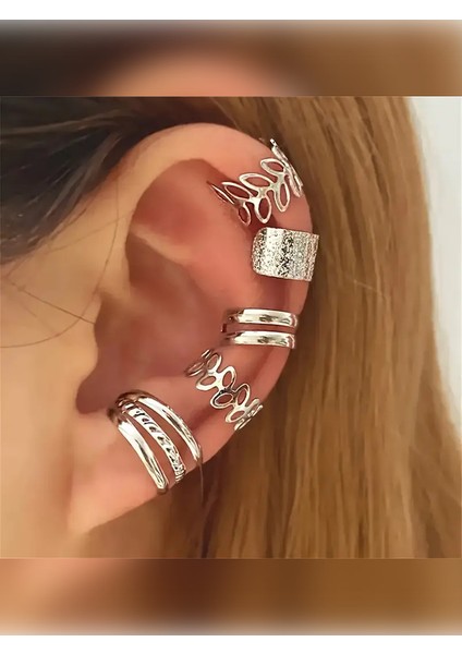 5 Parça Minimalist Açık Işlemeli Kulak Kelepçesi Seti, Helix Küpeler Klipsli Kulak Takısı fiyatları