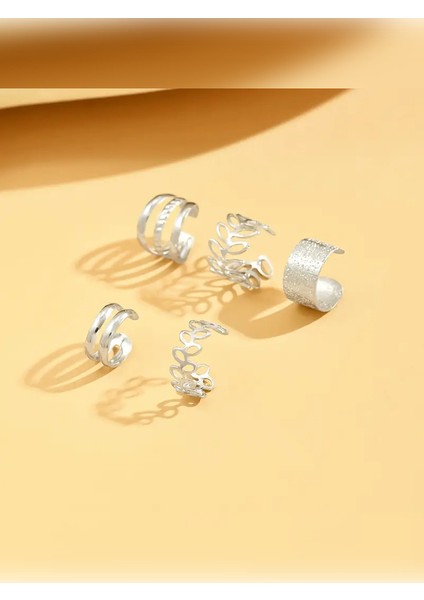 5 Parça Minimalist Açık Işlemeli Kulak Kelepçesi Seti, Helix Küpeler Klipsli Kulak Takısı fırsatları