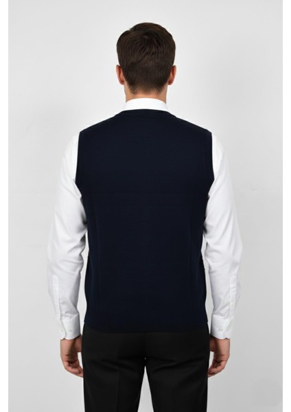 Erkek Düğmeli Yelek Cepli Çelik Örgü Klasik Kalıp BGL-ST04836 modelleri