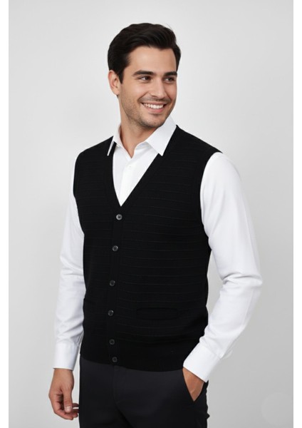 Erkek Düğmeli Yelek Cepli Çelik Örgü Klasik Kalıp BGL-ST04836 fiyatları