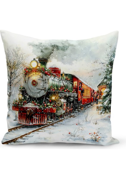Yılbaşı Serisi Çift Tarafı Dijital Baskılı Kırlent Kılıfı (Christmas Noel Cushion Cover)