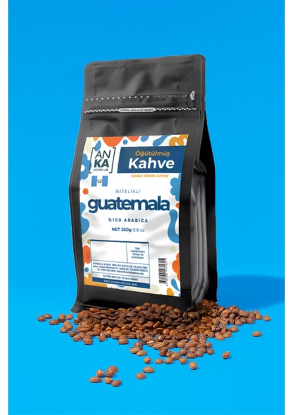 Guatemala Nitelikli Kahve Öğütülmüş 250 G %100 Arabica, Karamel ve Kakao Aromalı