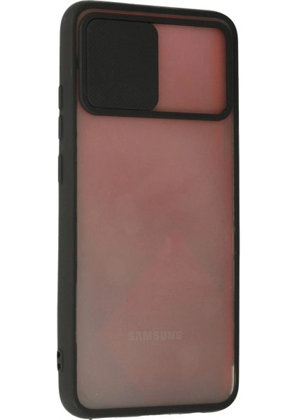 Ieg Samsung Galaxy A03S Kılıf Palm Buzlu Kamera Sürgülü Silikon - Siyah modelleri