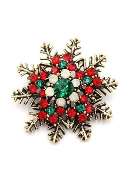 Kar Tanesi Broş - Kırmızı