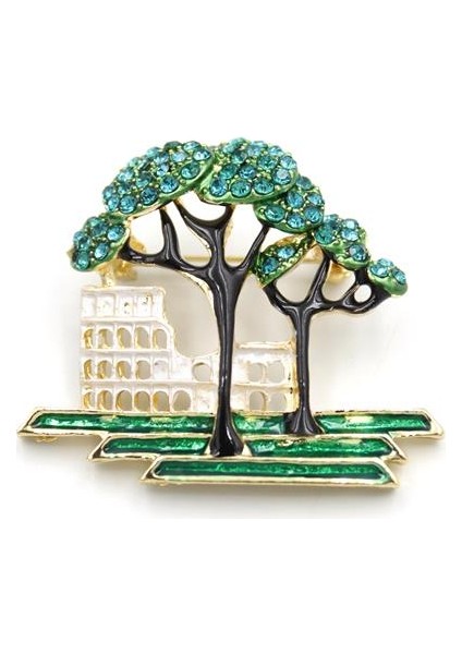 Kolezyum Broş - Yeşil