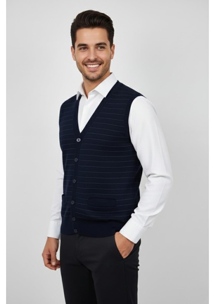 Erkek Düğmeli Yelek Cepli Çelik Örgü Klasik Kalıp BGL-ST04836 fiyatları