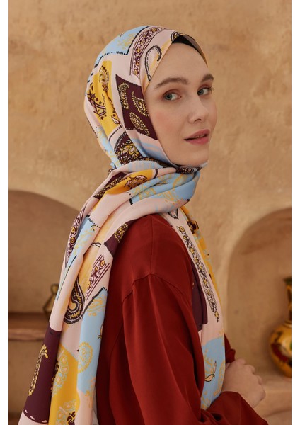Ipeksi Şal Paisley Patchwork Desen - Modakaşmir