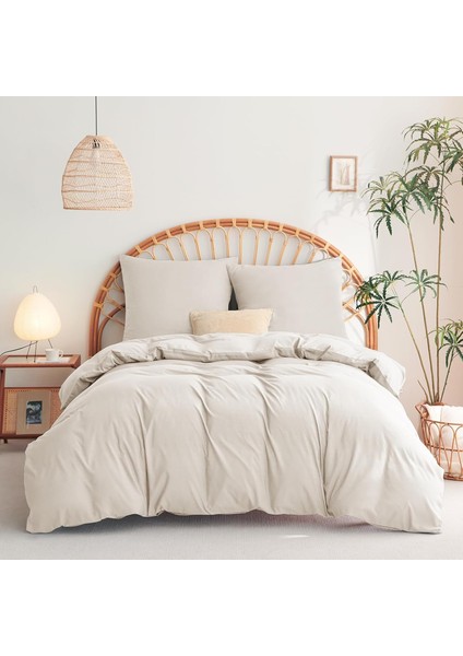 %100 Pamuk 57 Tel Iplik Boyalı Nevresim Seti Yumuşak Dokulu, Nefes Alan Kumaş