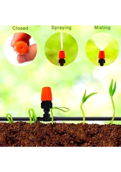 Buffer® 10 Metre Bahçe Damlama Sulama Sistemi Seti Hortum ve Ek Parçaları