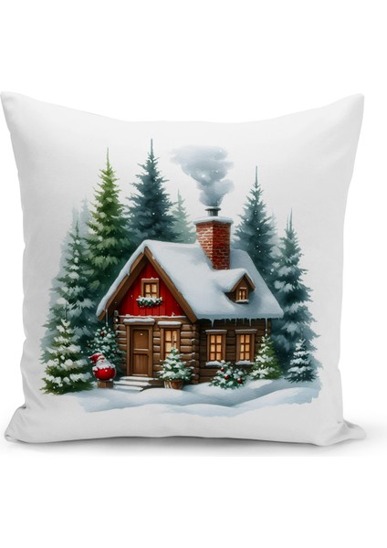 Yılbaşı Serisi Çift Tarafı Dijital Baskılı Kırlent Kılıfı (Christmas Noel Cushion Cover)