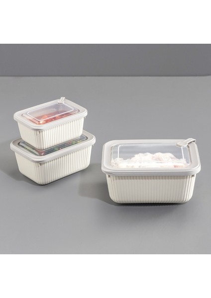 3 Parça Saklama Kabı Set ( 600-1100-1800 ml )