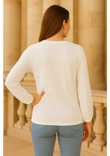 Önü Dantel Detaylı Yumuşak Esnek Kumaş Bluz modelleri