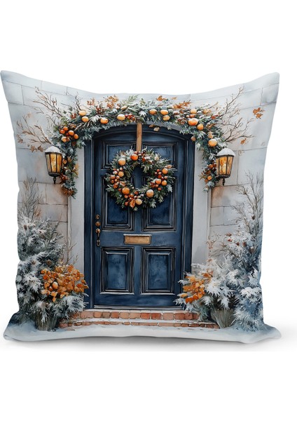 Yılbaşı Serisi Çift Tarafı Dijital Baskılı Kırlent Kılıfı (Christmas Noel Cushion Cover)