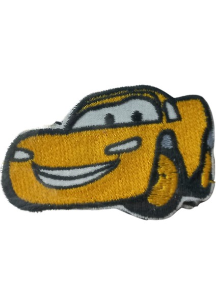 aplike ütü ıle yapışan araba hardal arma 3x4 cm