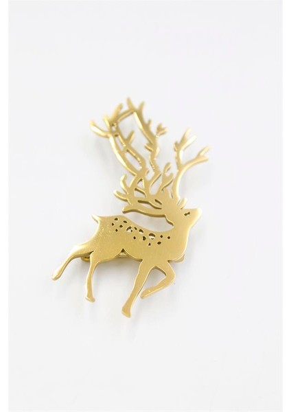 Çelik Geyik Broş - Altın fiyatları