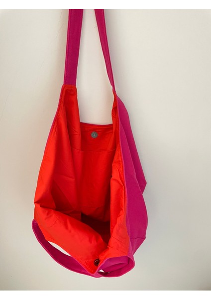 Pamuk Gabardin Fuşya Kumaş Heybe Çanta fırsatları