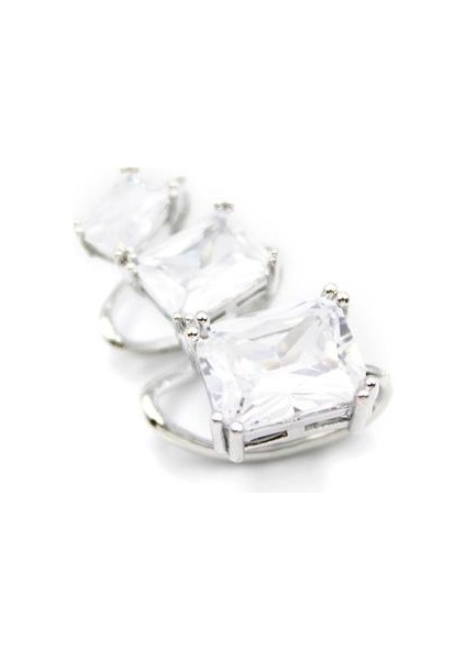 Taşlı Kıkırdak Küpe - Gümüş fiyatları