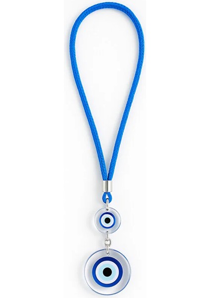 Yuvarlak Yassi Şekilli Şeffaf Cam Nazar Boncuklu Araba Ayna Süsü Araba Nazarlik Nazar Korumasi modelleri