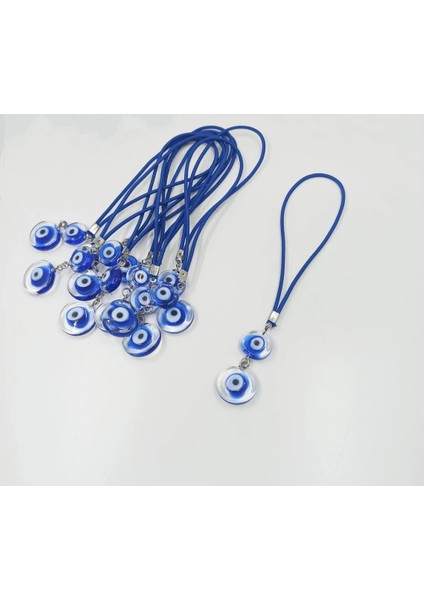 Yuvarlak Yassi Şekilli Şeffaf Cam Nazar Boncuklu Araba Ayna Süsü Araba Nazarlik Nazar Korumasi fırsatları