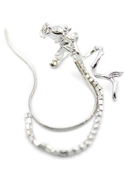 Gül Kıkırdak Küpe - Gümüş