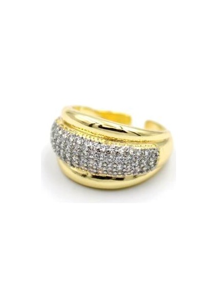 Taşlı Vip Yüzük - Altın